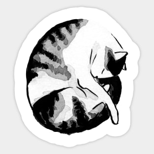 Night night sleeping beauty cat Sticker